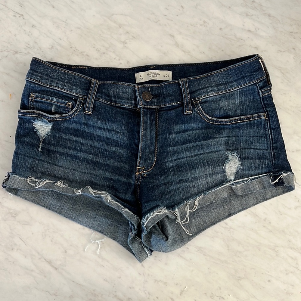 Distressed Abercrombie & Fitch Denim Shorts